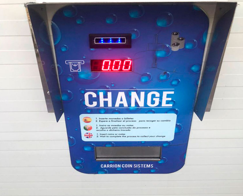 servicios autolavado rana azul maquina de cambio