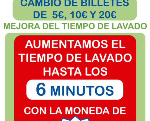 Mejora del tiempo de lavado a 6 minutos Autolavado Rana Azul Villalba